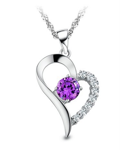 SS11014-1 S925 sterling silver  love necklace